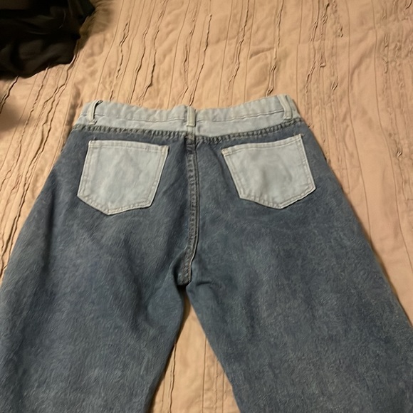 PATCHED WORK DENIM SKINNY JEANS, Size L, SHEIN, - Picture 2 of 3